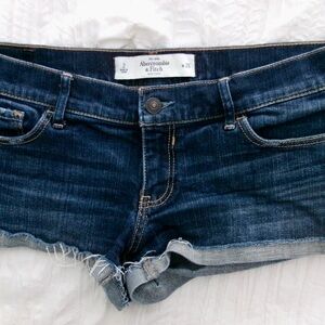 Abercrombie & Fitch Denim Shorts Navy denim